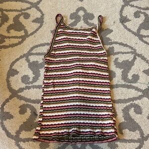 Striped Sleeveless Knit Top